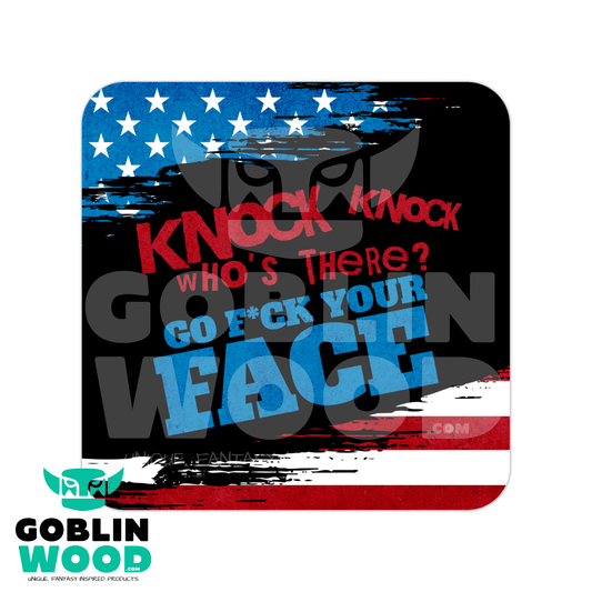 Knock Knock - Drinks Coaster - The Boys Inspired - Goblin Wood Exclusive - Goblin Wood
