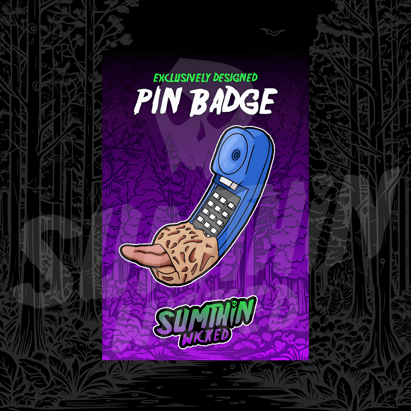 Krueger Call - Acrylic Pin Badge - A Nightmare On Elm Street Inspired - Sumthin Wicked Exclusive - Goblin Wood