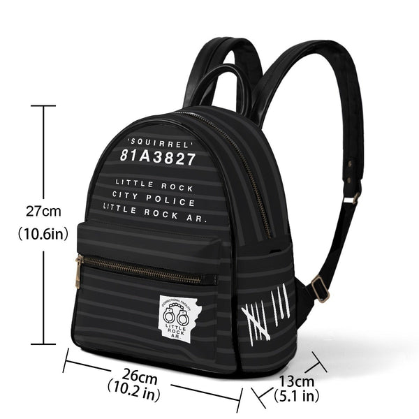 Locked Up (Squirrel) - Black Mini Backpack - Supernatural Inspired - Goblin Wood Exclusive - Goblin Wood