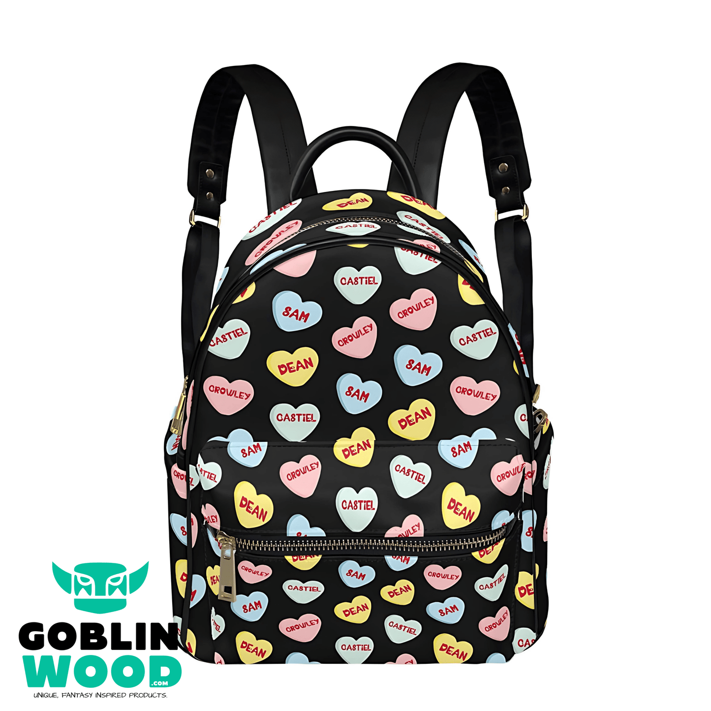 Love Hearts - AOP Mini Backpack - Supernatural Inspired - Goblin Wood Exclusive - Goblin Wood