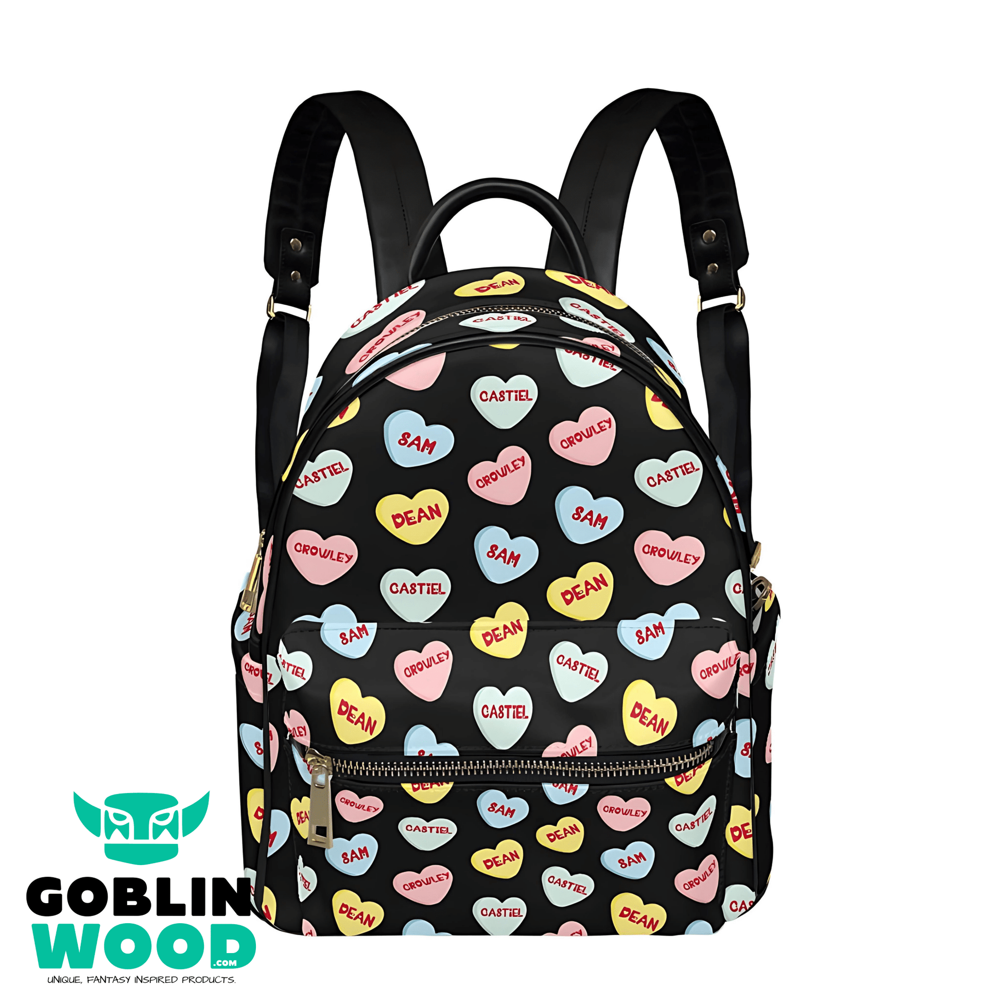 Love Hearts - AOP Mini Backpack - Supernatural Inspired - Goblin Wood Exclusive - Goblin Wood