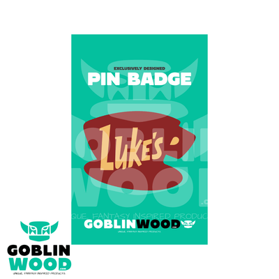 Luke's - Red Acrylic Pin Badge - Gilmore Girls Inspired - Goblin Wood Exclusive - Goblin Wood
