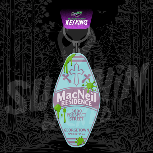 MacNeil Residence - Acrylic Key Fob Keychain - The Exorcist Inspired - Sumthin Wicked Exclusive - Goblin Wood