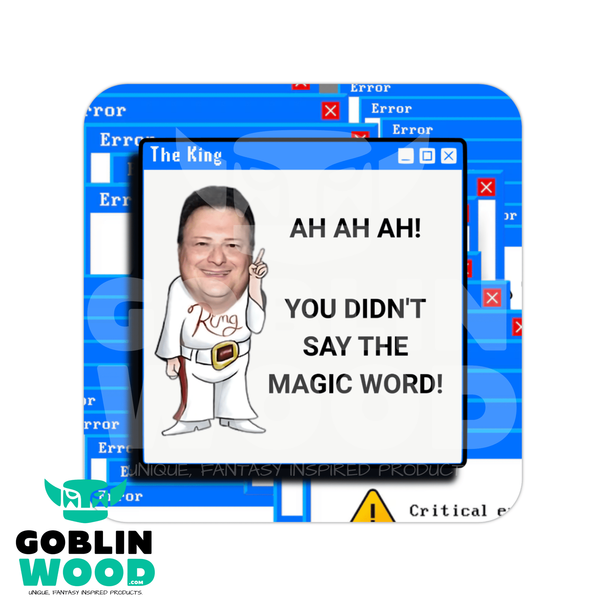 Magic Word - Drinks Coaster - Jurassic Park Inspired - Goblin Wood Exclusive - Goblin Wood