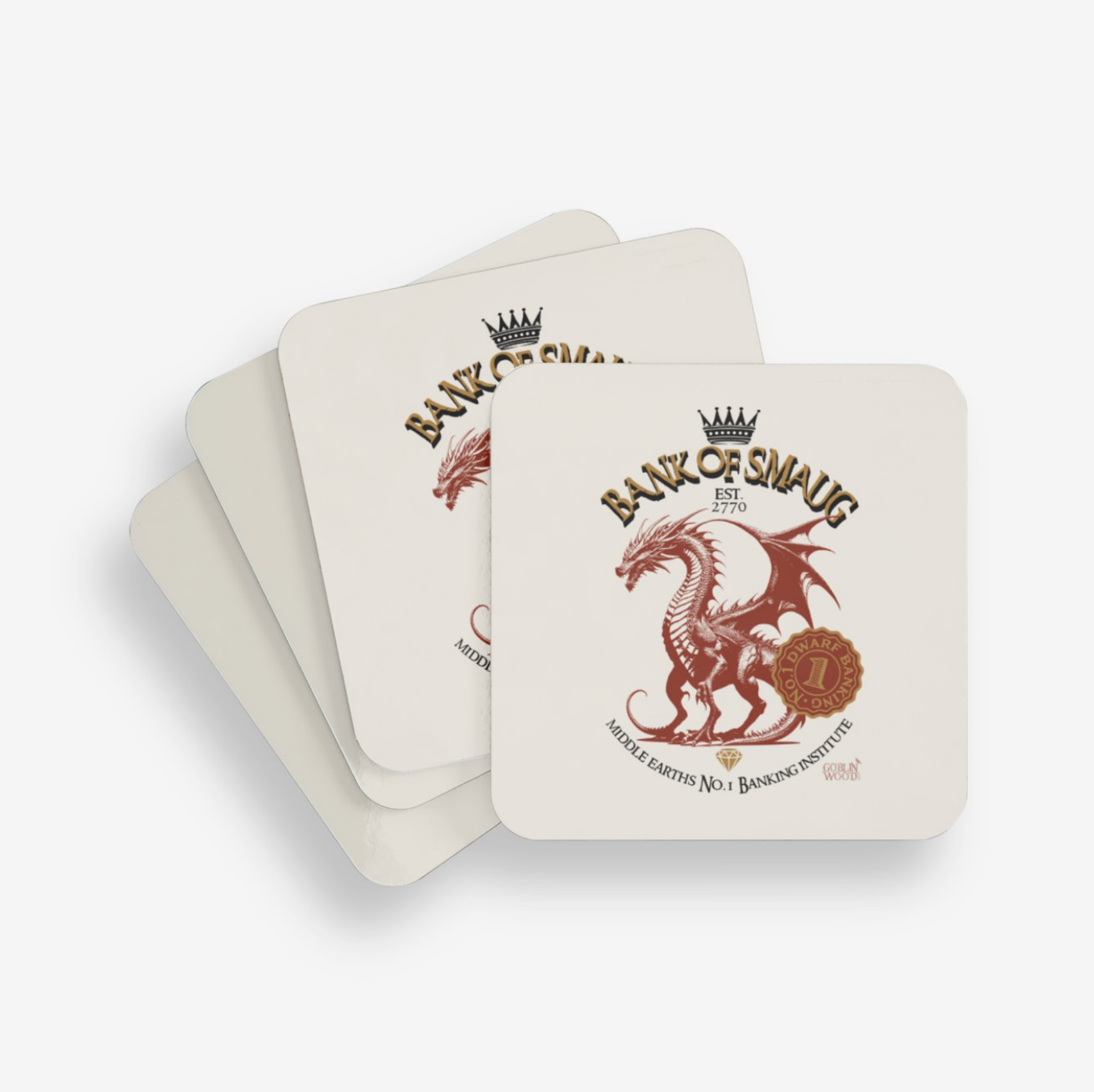 Bank of Smaug Coaster - The Hobbit inspired