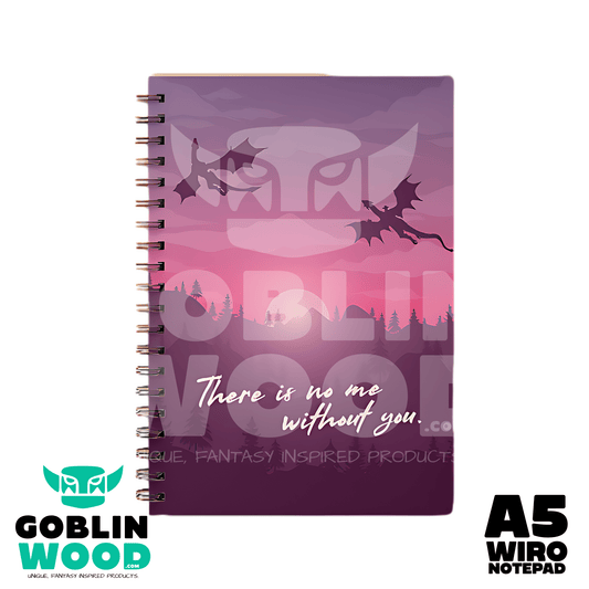 Me And You - A5 AOP Lined Notebook - Fourth Wing Inspired - Goblin Wood Exclusive - Goblin Wood