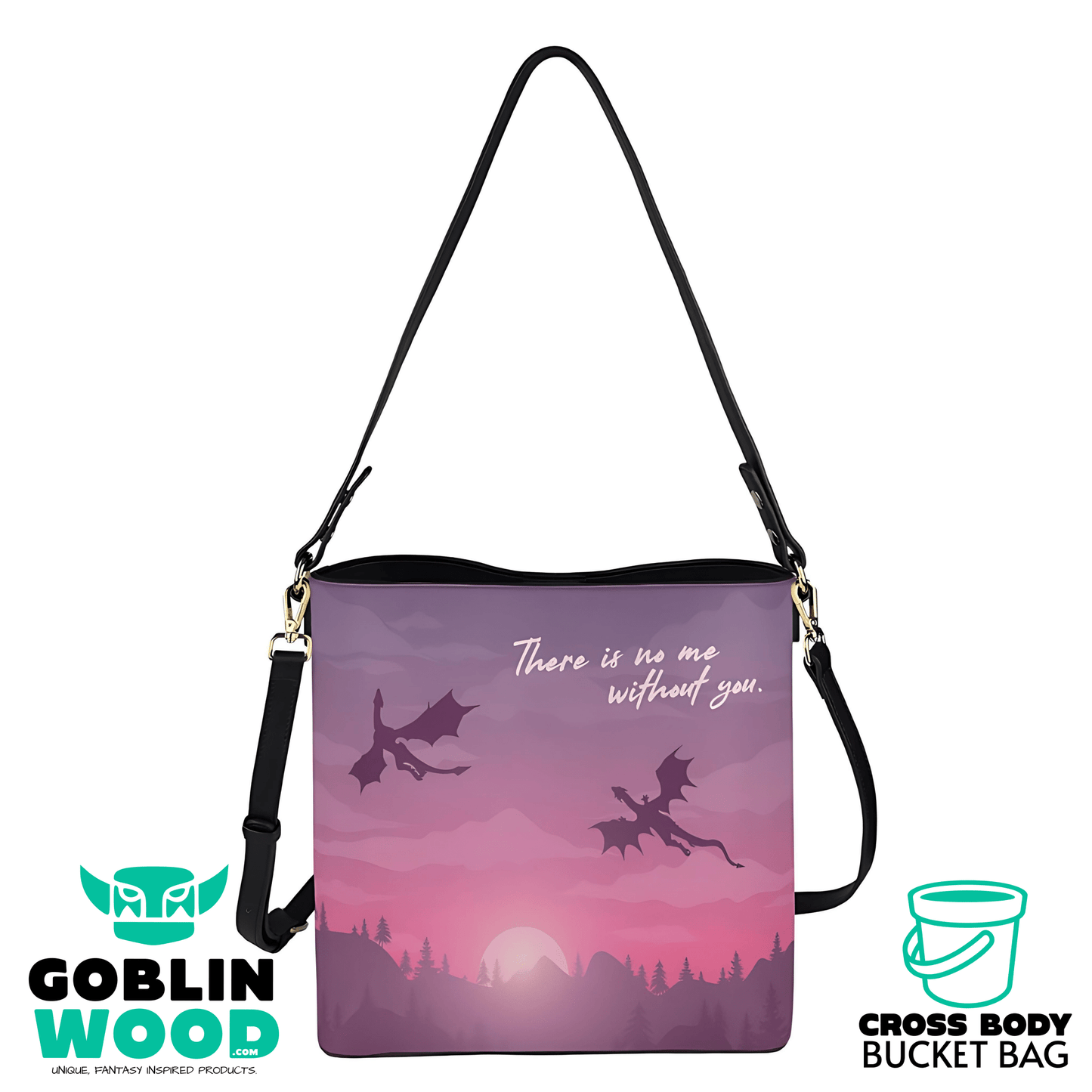 Me and You - AOP Cross Body Bucket Bag -  - Goblin Wood Exclusive - Goblin Wood