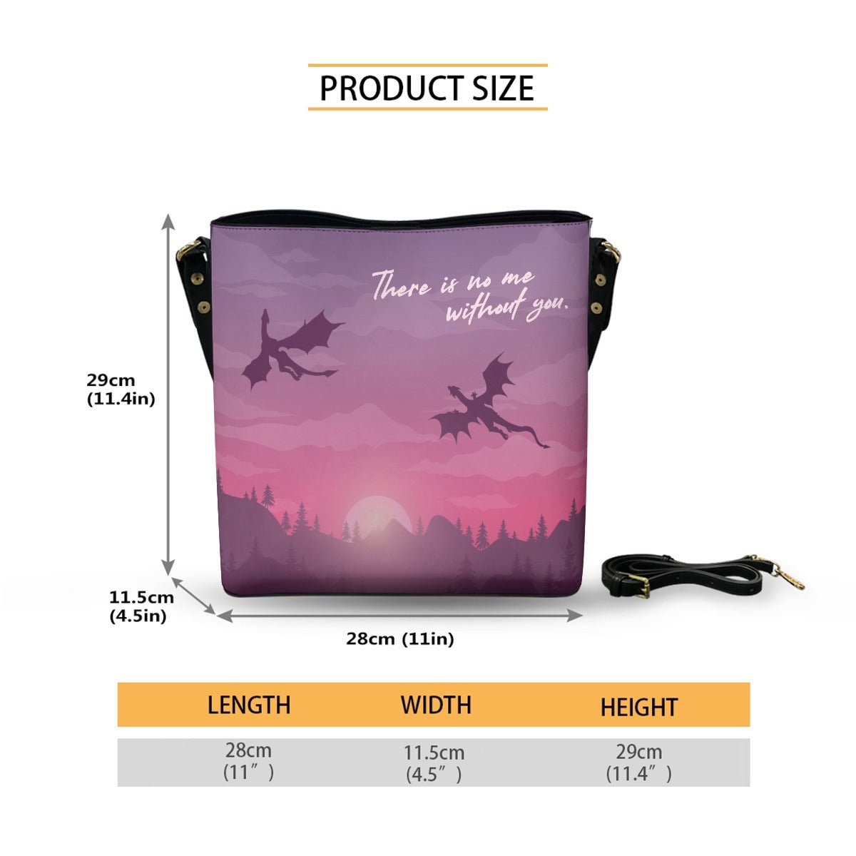 Me and You - AOP Cross Body Bucket Bag -  - Goblin Wood Exclusive - Goblin Wood
