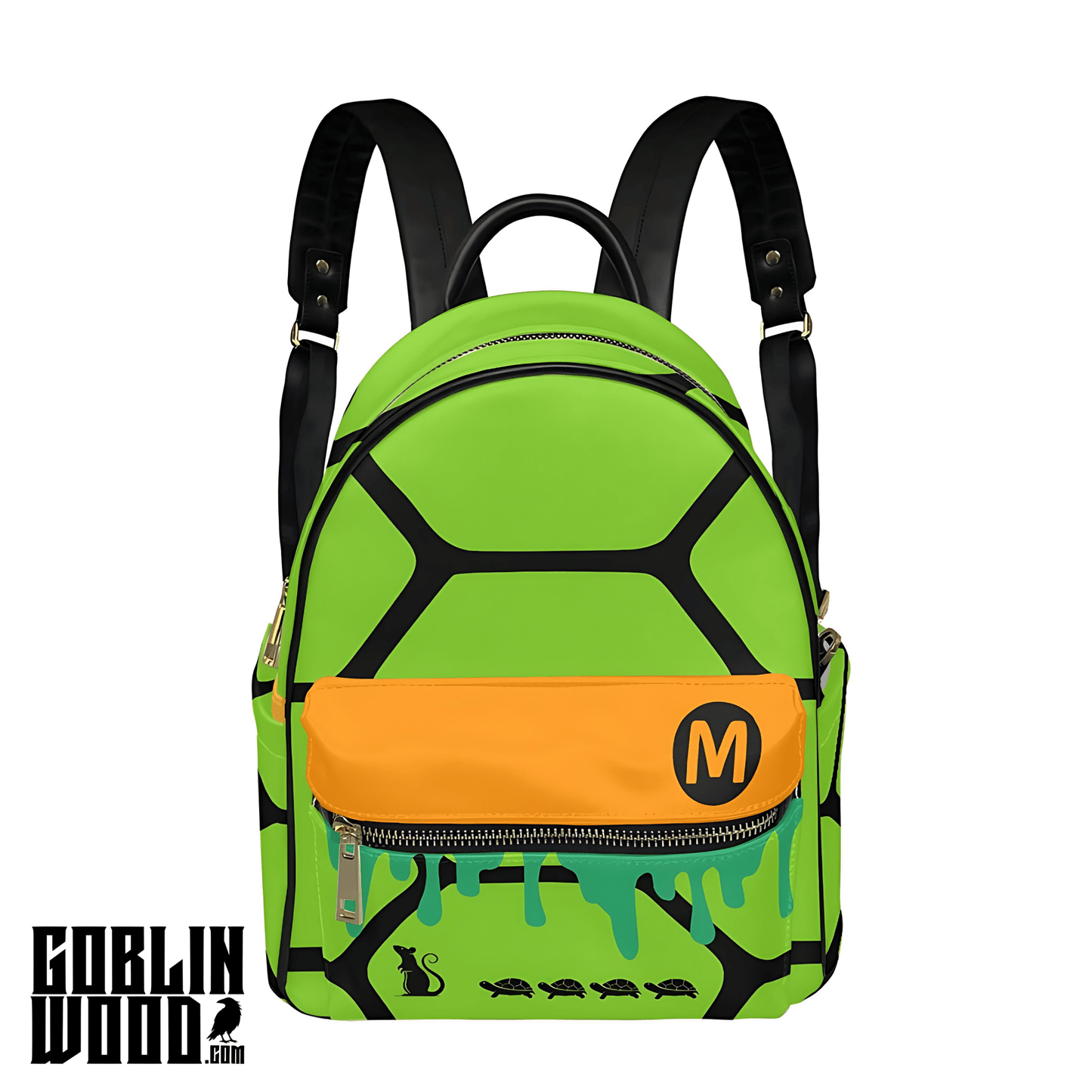 Mikey - Mini Backpack - TMNT Inspired - Goblin Wood Exclusive - Goblin Wood