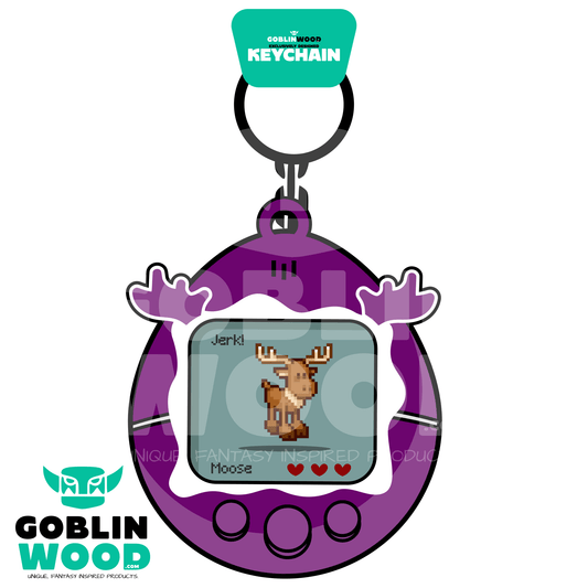 Moose - Acrylic Tamagotchi Style Keychain - Supernatural Inspired - Goblin Wood Exclusive - Goblin Wood