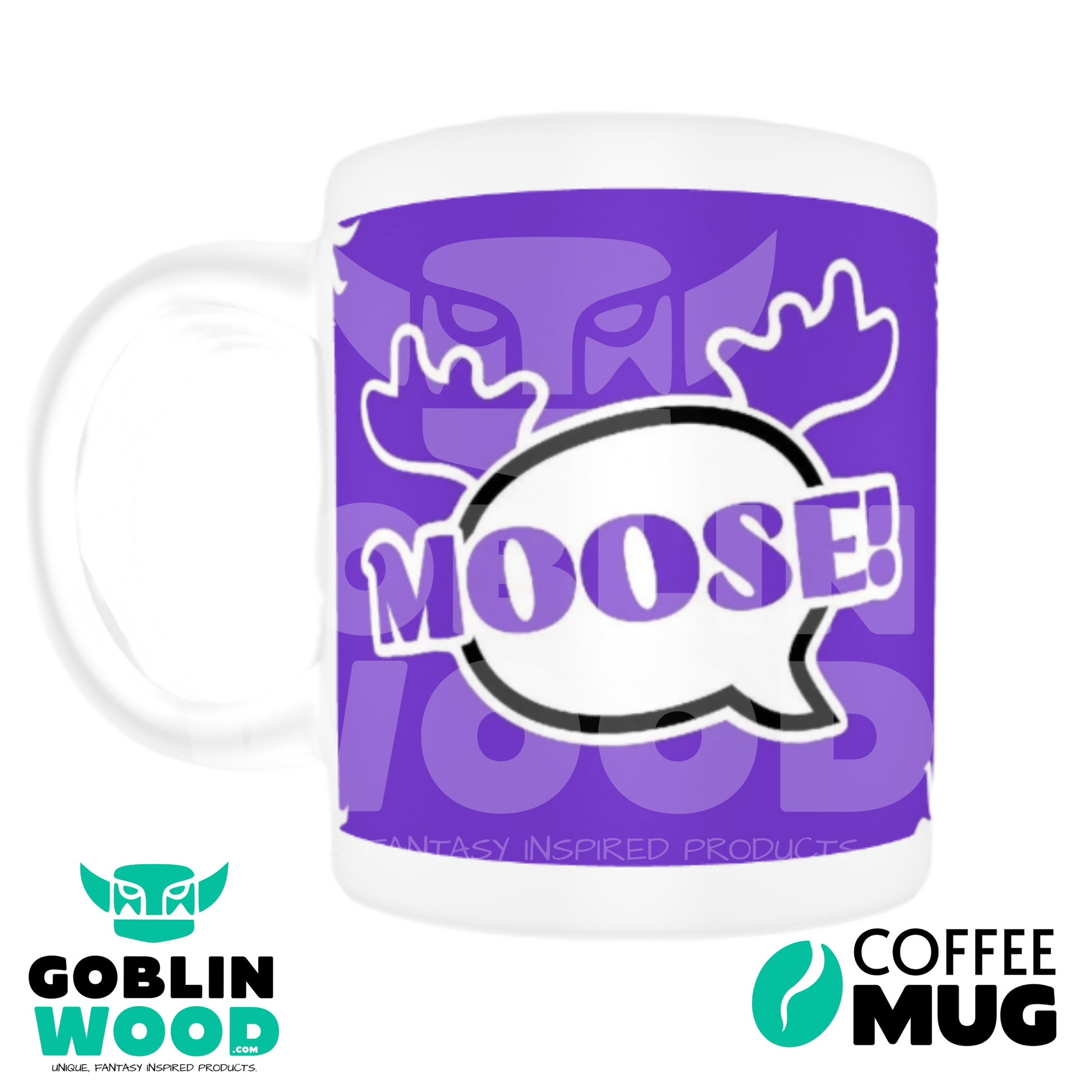 Moose! - Speech Bubble Coffee Mug - Supernatural Inspired - Goblin Wood Exclusive - Goblin Wood