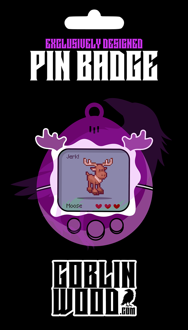 Moose - Tamagotchi Acrylic Pin Badge - Supernatural Inspired - Goblin Wood Exclusive