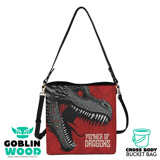 Mother Of Dragons - Cross Body Bucket Bag - Game Of Thrones Inspired - Goblin Wood Exclusive - Goblin Wood