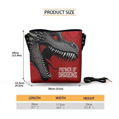 Mother Of Dragons - Cross Body Bucket Bag - Game Of Thrones Inspired - Goblin Wood Exclusive - Goblin Wood