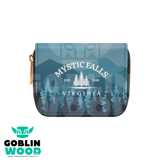 Mystic Falls - Bifold Zipper Purse - TVD Inspired - Goblin Wood Exclusive - Goblin Wood