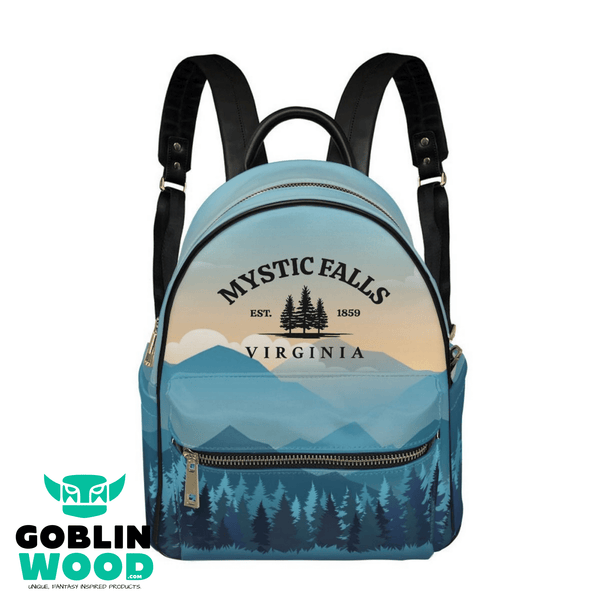 Mystic Falls - Black Mini Backpack - TVD Inspired - Goblin Wood Exclusive - Goblin Wood