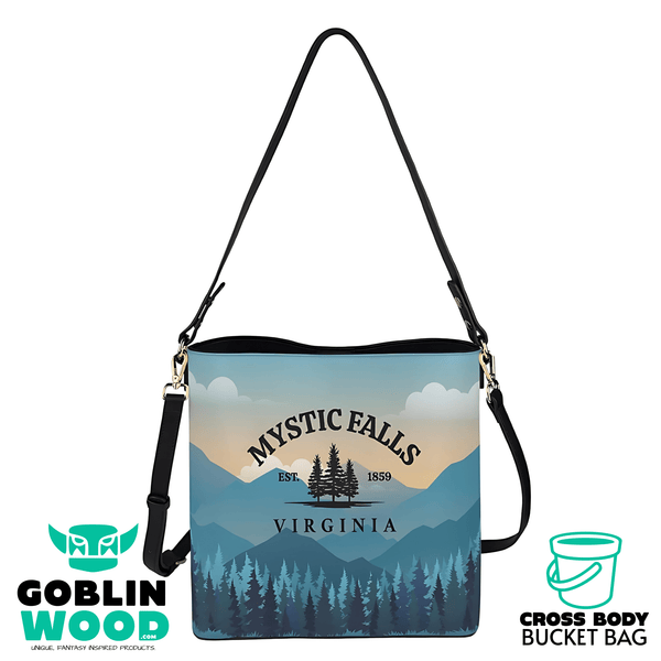 Mystic Falls - Cross Body Bucket Bag - TVD Inspired - Goblin Wood Exclusive - Goblin Wood