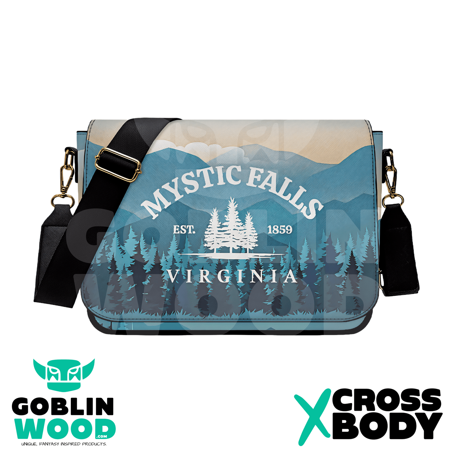 Mystic Falls - PU Cross Body Hand Bag - TVD Inspired - Goblin Wood Exclusive - Goblin Wood