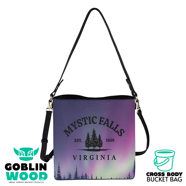 Mystic Falls (Purple) - Cross Body Bucket Bag - TVD Inspired - Goblin Wood Exclusive - Goblin Wood