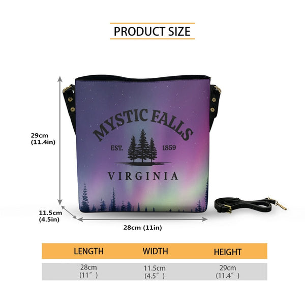 Mystic Falls (Purple) - Cross Body Bucket Bag - TVD Inspired - Goblin Wood Exclusive - Goblin Wood