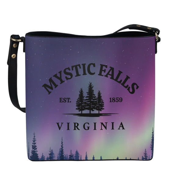 Mystic Falls (Purple) - Cross Body Bucket Bag - TVD Inspired - Goblin Wood Exclusive - Goblin Wood