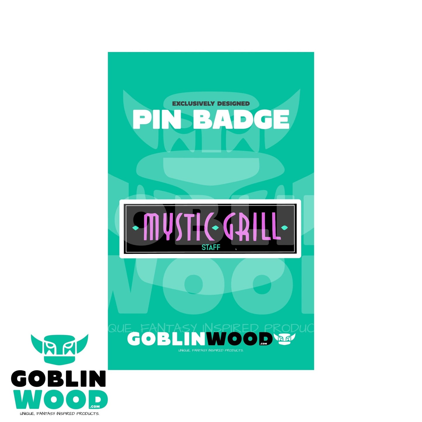 Grill Staff - Acrylic Pin Badge -  - Goblin Wood Exclusive - Goblin Wood