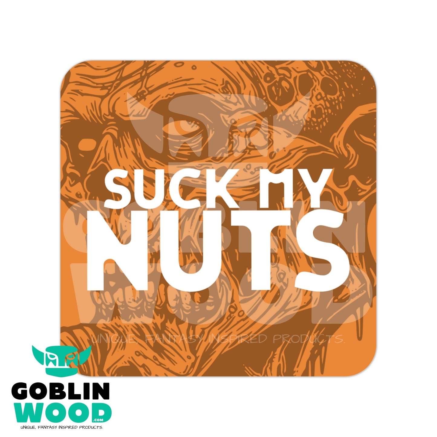 Nuts - Drinks Coaster - The Walking Dead Inspired - Goblin Wood Exclusive - Goblin Wood