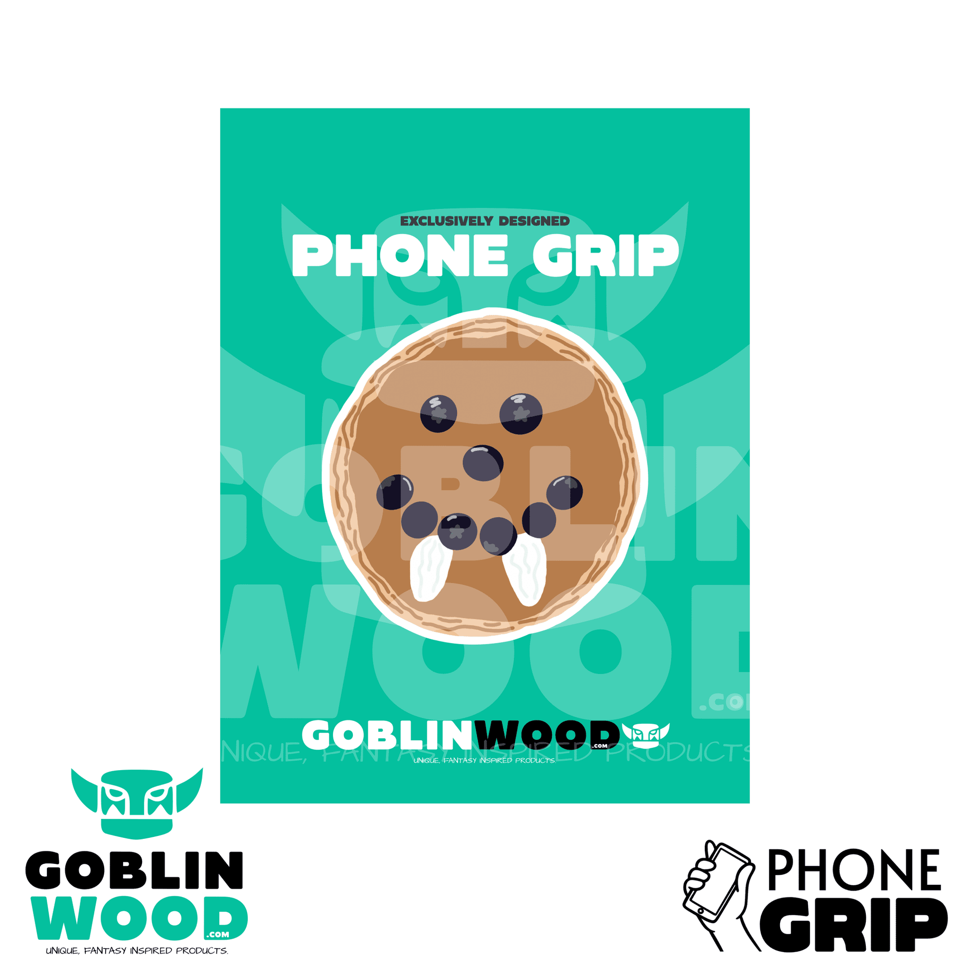 Pancake - Acrylic Phone/Kindle Grip -  - Goblin Wood Exclusive - Goblin Wood