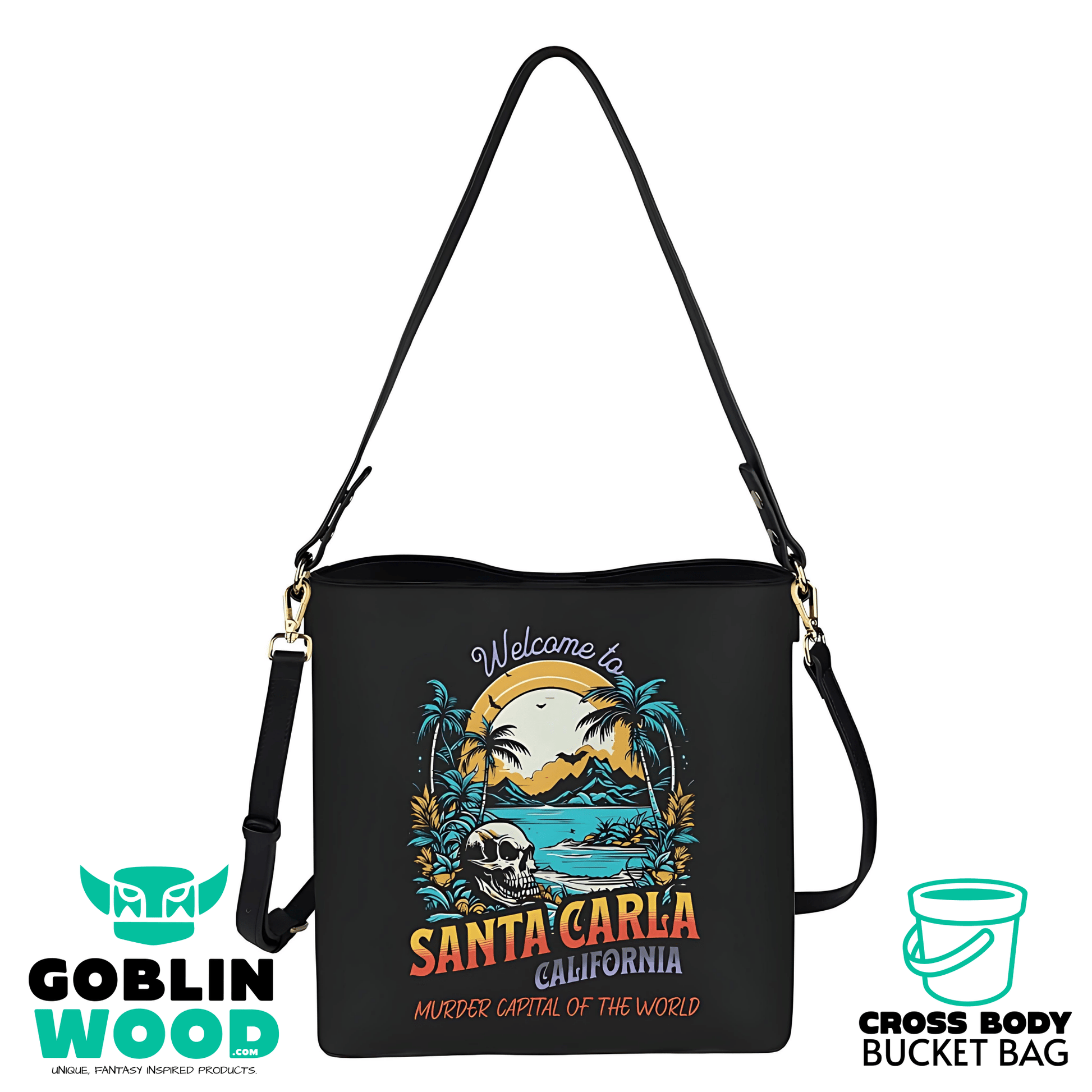 Paradise? - Crossbody Bucket Bag - The Lost Boys Inspired - Goblin Wood Exclusive - Goblin Wood