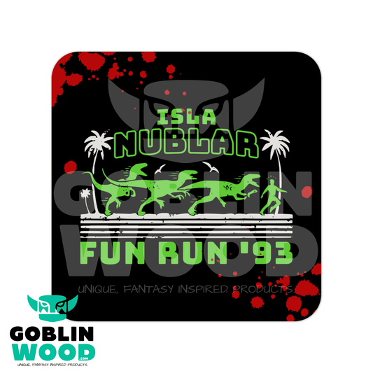 Park Run 1993 - Drinks Coaster - Jurassic Park Inspired - Goblin Wood Exclusive - Goblin Wood