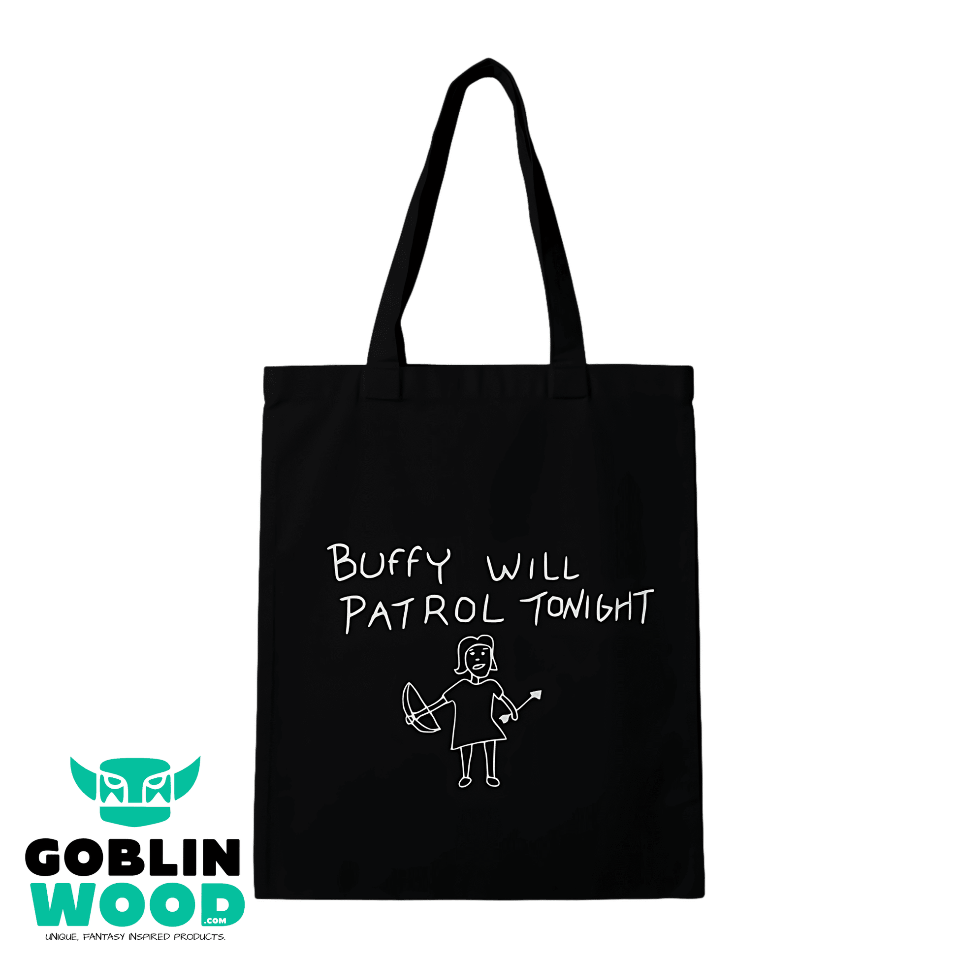 Patrol - Black Tote Bag - Angel - Goblin Wood Exclusive - Goblin Wood