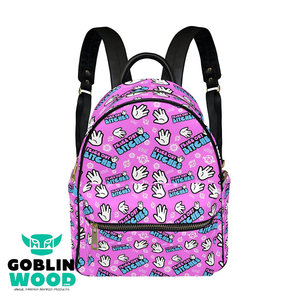 Peace Out Bitches (Bubblegum) - Mini Backpack - Supernatural Inspired - Goblin Wood Exclusive - Goblin Wood