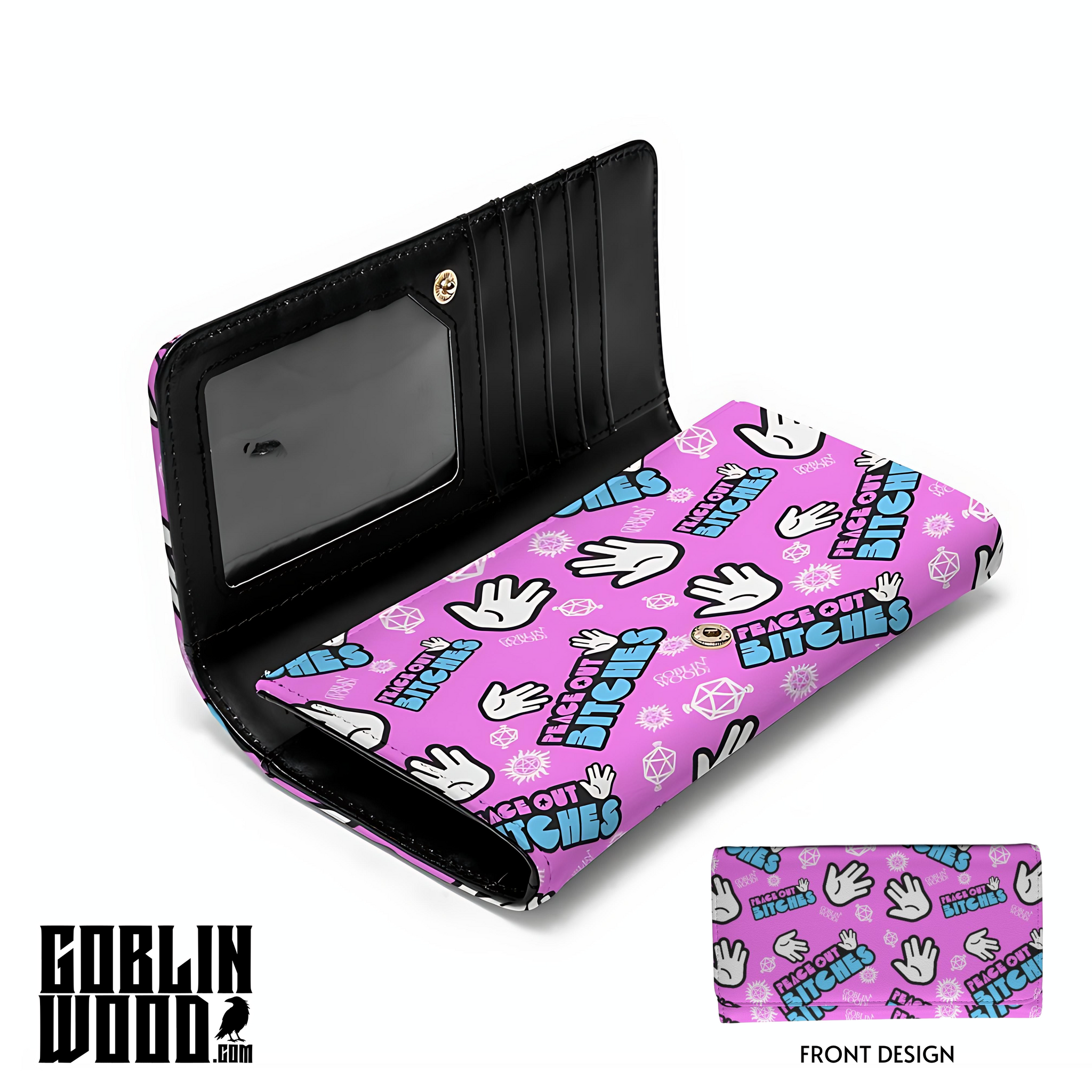 Peace Out Bitches (Bubblegum) - Purse - Supernatural Inspired - Goblin Wood Exclusive