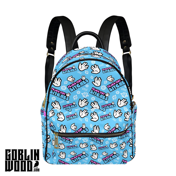 Peace Out Bitches (Sky) - Mini Backpack - Supernatural Inspired - Goblin Wood Exclusive