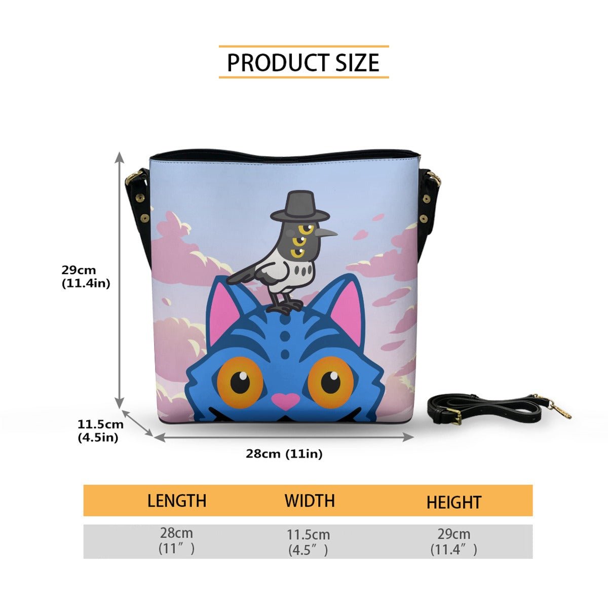 Peek A Boo - Crossbody Bucket Bag - KPop Demon Hunters Inspired - Goblin Wood Exclusive - Goblin Wood