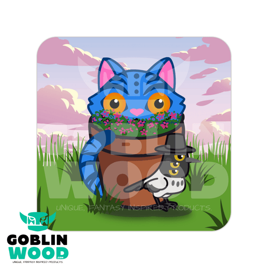Peek A Boo (Pot) - Drinks Coaster - KPop Demon Hunters Inspired - Goblin Wood Exclusive - Goblin Wood