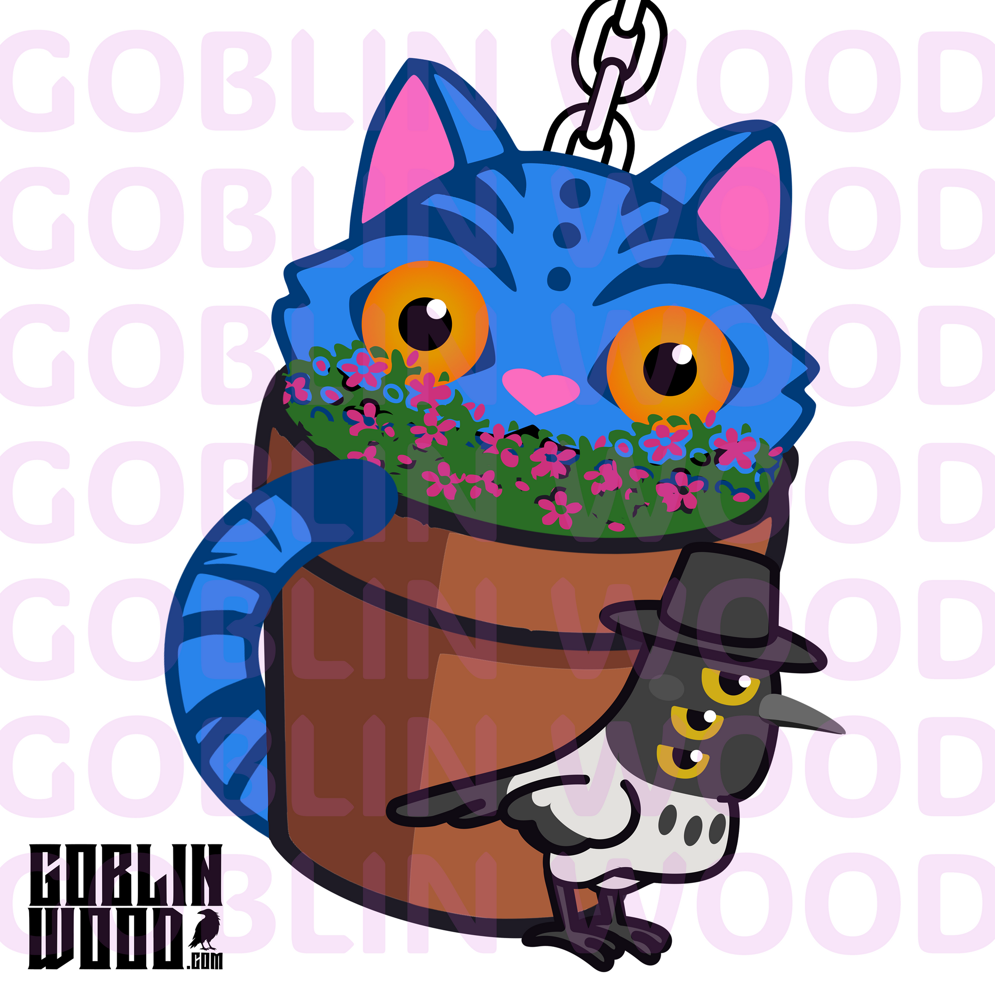 Peek A Boo - Acrylic Keychain - KPop Demon Hunters Inspired - Goblin Wood Exclusive