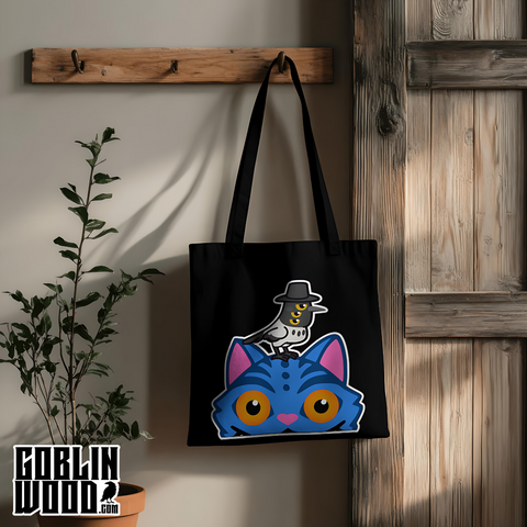 Peek A Boo - Black Tote Bag - KPop Demon Hunters Inspired - Goblin Wood Exclusive