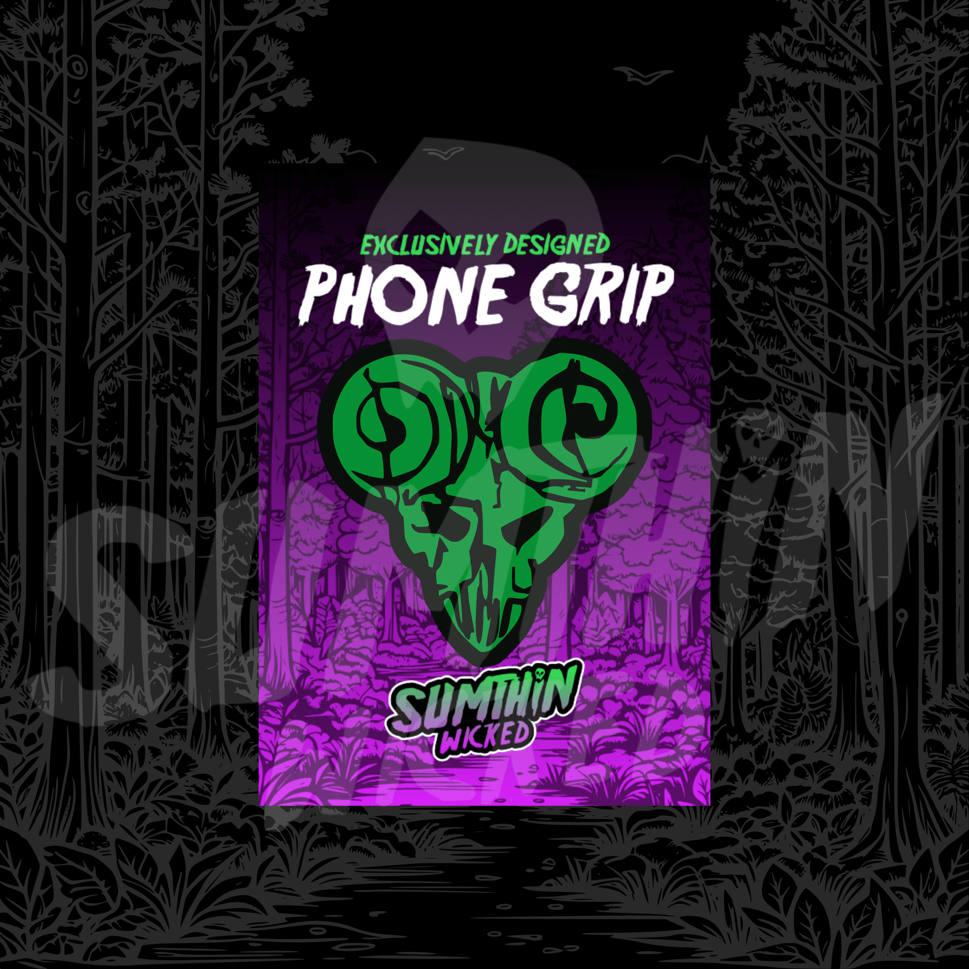 Pick Of Destiny - Acrylic Phone/Kindle Grip - Pick Of Destiny Inspired - Sumthin Wicked Exclusive - Goblin Wood