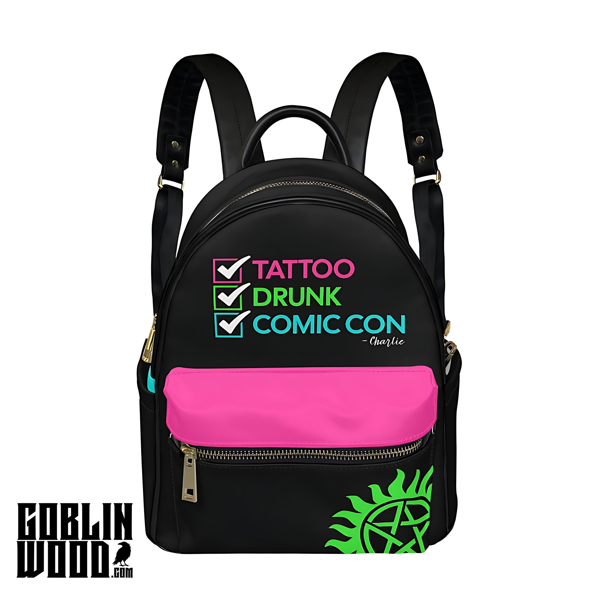 Charlie (Pink) - Mini Backpack - Supernatural Inspired - Goblin Wood Exclusive