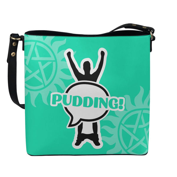 Pudding! - Teal Cross Body Bucket Bag - Supernatural Inspired - Goblin Wood Exclusive - Goblin Wood