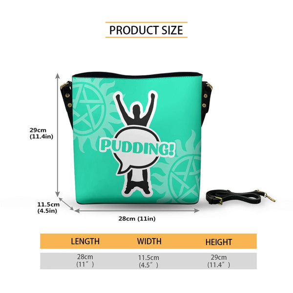 Pudding! - Teal Cross Body Bucket Bag - Supernatural Inspired - Goblin Wood Exclusive - Goblin Wood
