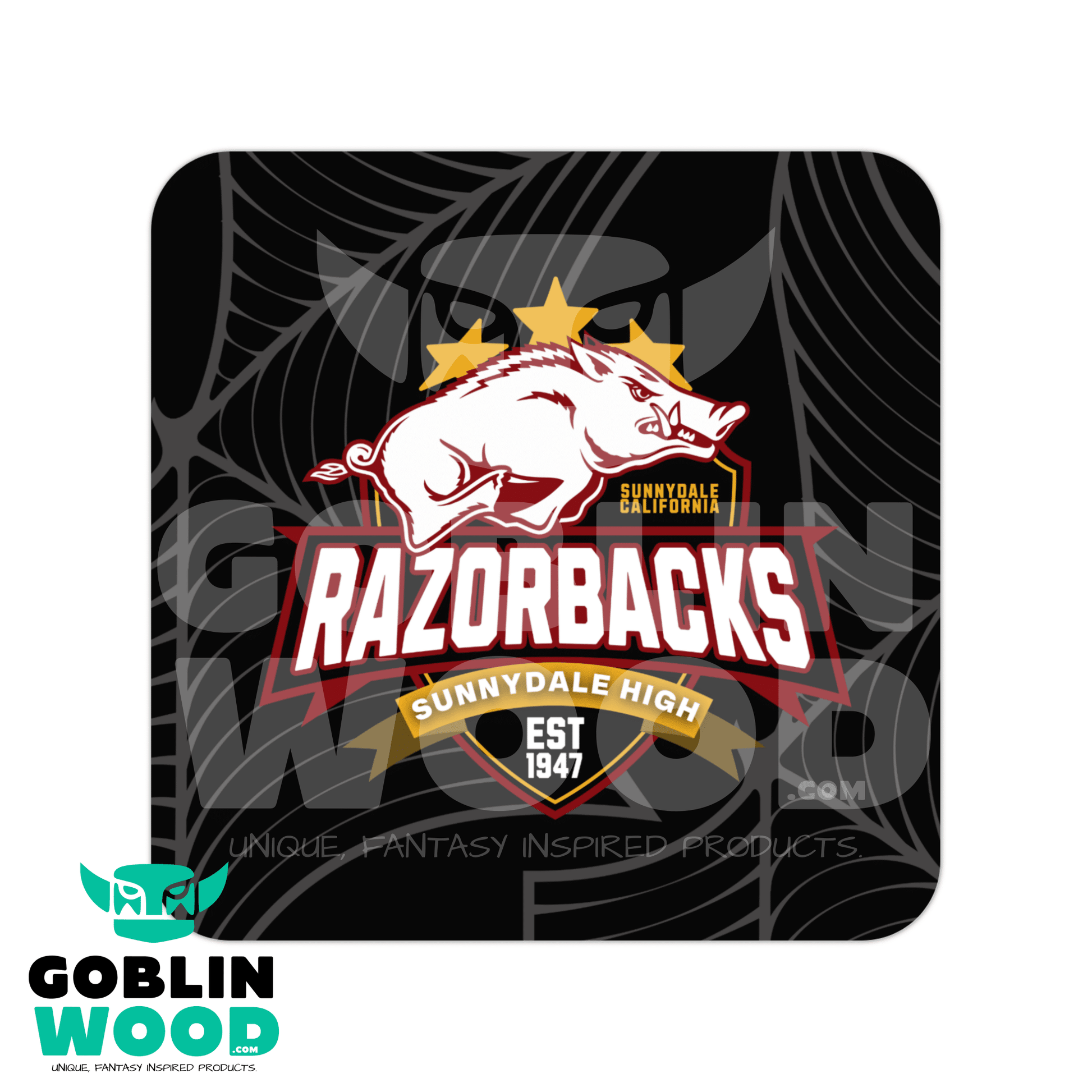 Razorbacks - Drinks Coaster - Buffy Inspired - Goblin Wood Exclusive - Goblin Wood