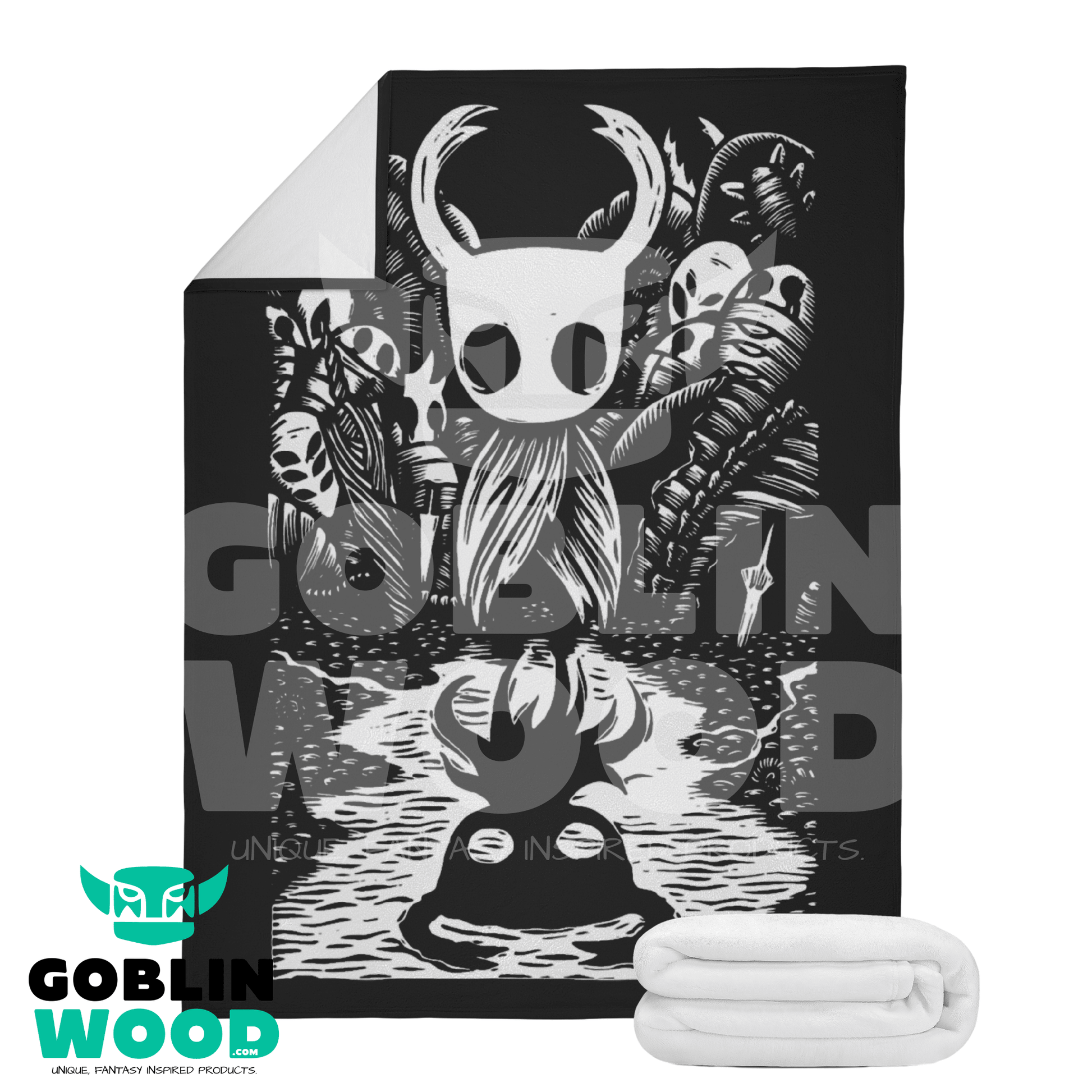 Reflection - Dual - Sided Stitched Blanket - Hollow Knight Inspired - Goblin Wood Exclusive - Goblin Wood