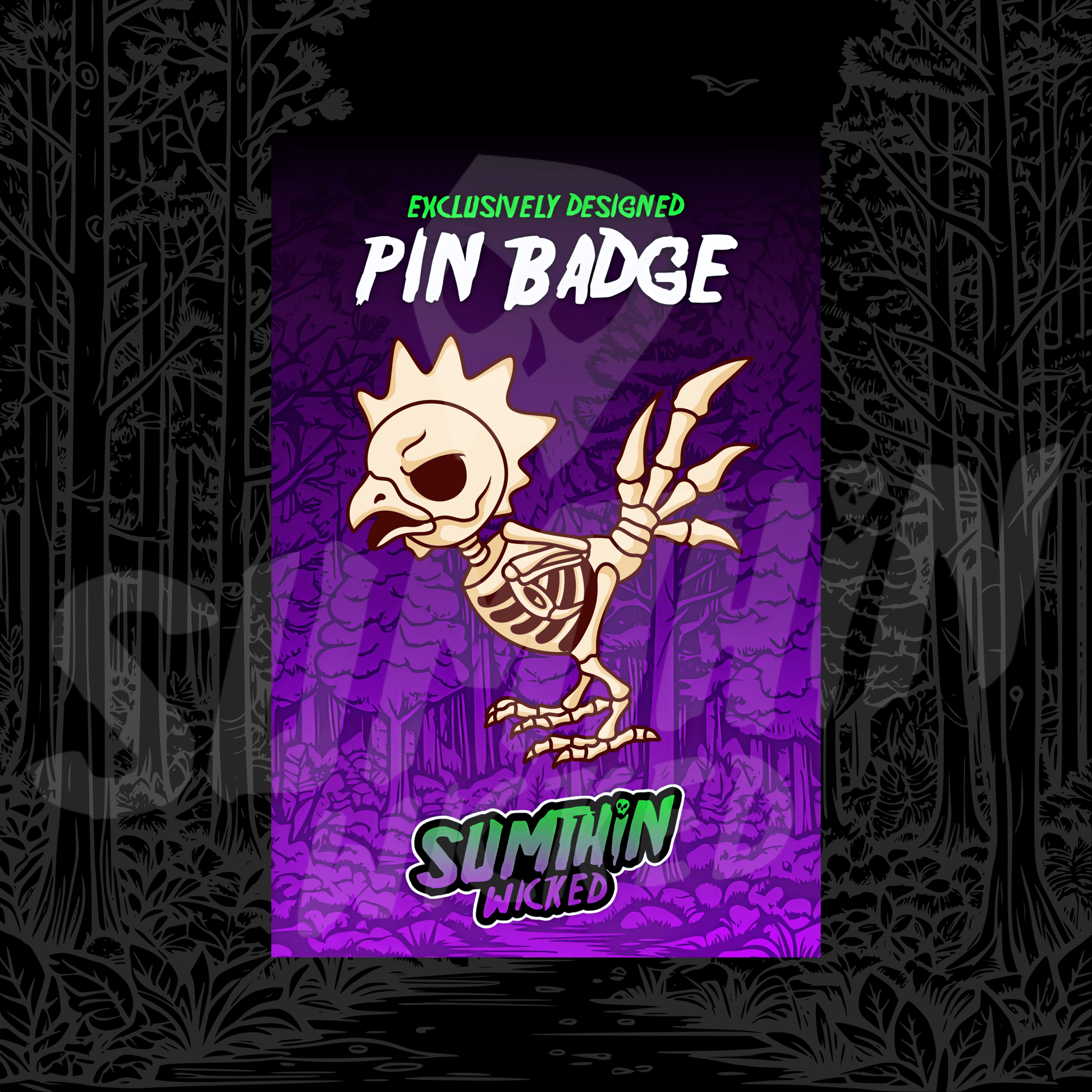 Roocifer - Acrylic Pin Badge - Sumthin Wicked Exclusive - Goblin Wood