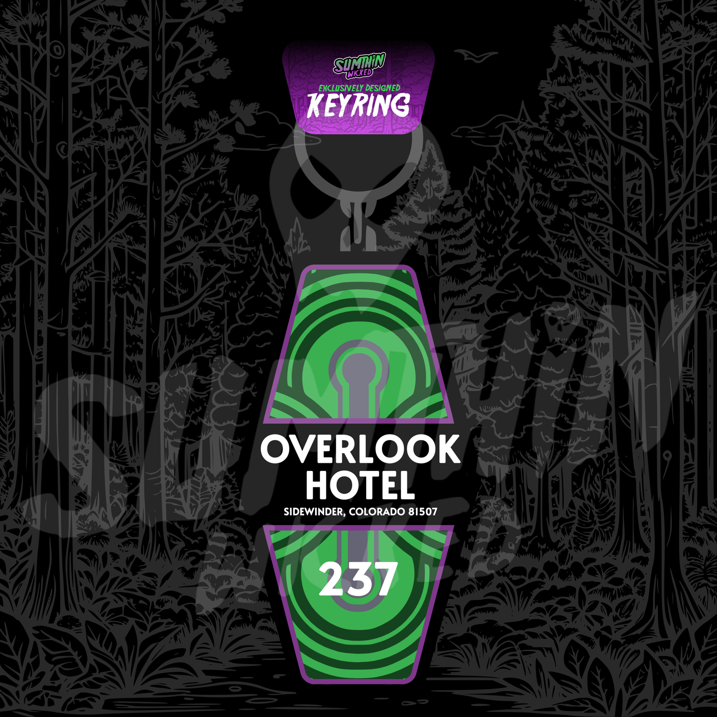 Room 237 - Overlook Hotel - Acrylic Key Fob Keychain - The Shining Inspired - Sumthin Wicked Exclusive - Goblin Wood