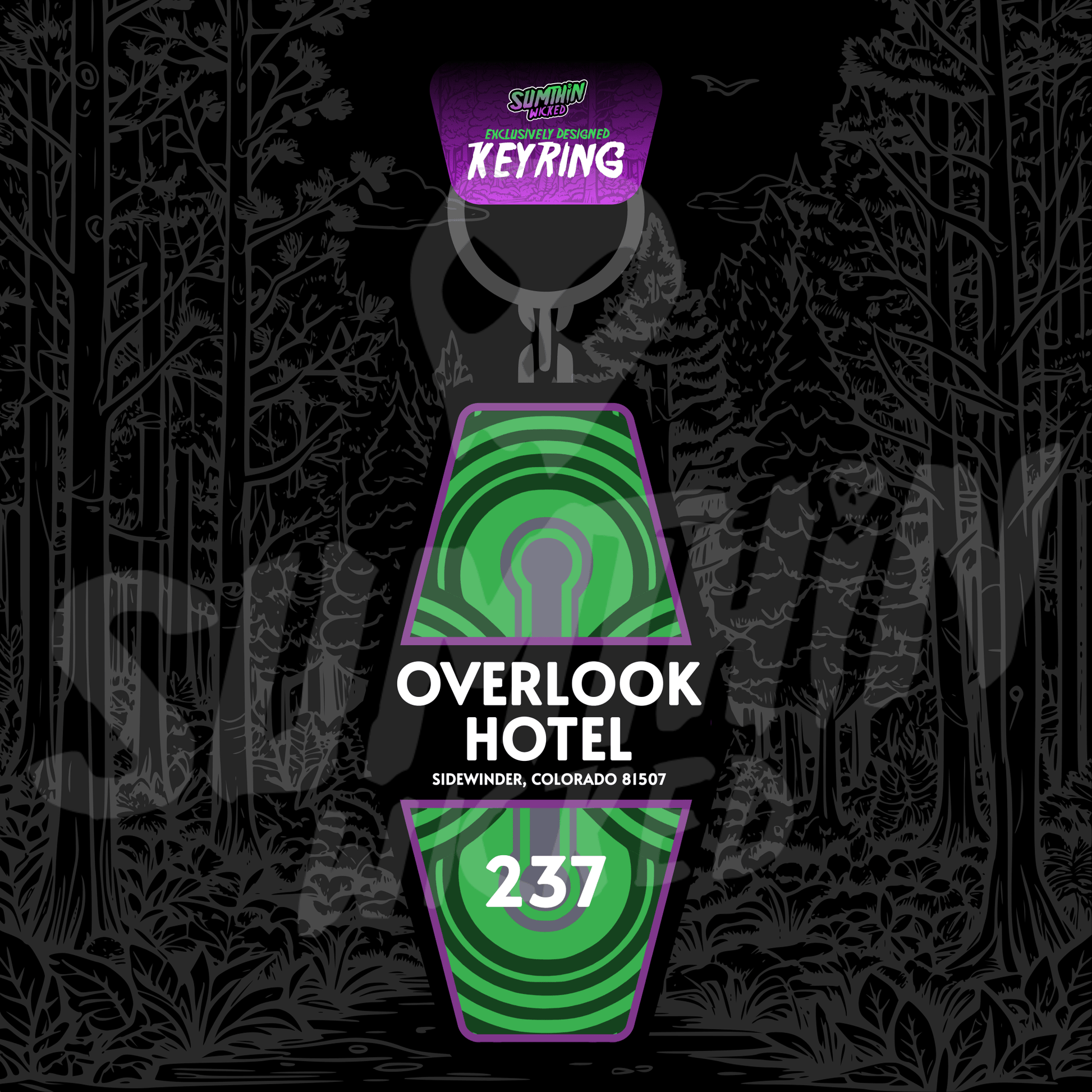 Room 237 - Overlook Hotel - Acrylic Key Fob Keychain - The Shining Inspired - Sumthin Wicked Exclusive - Goblin Wood