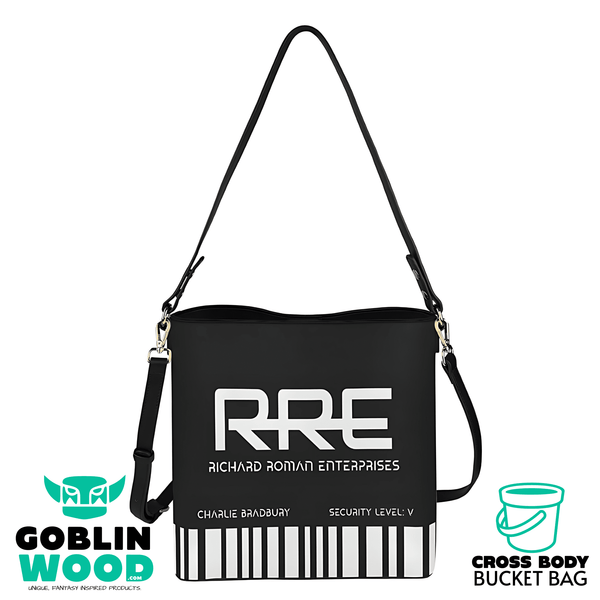 RRE - Black Cross Body Bucket Bag - Supernatural Inspired - Goblin Wood Exclusive - Goblin Wood