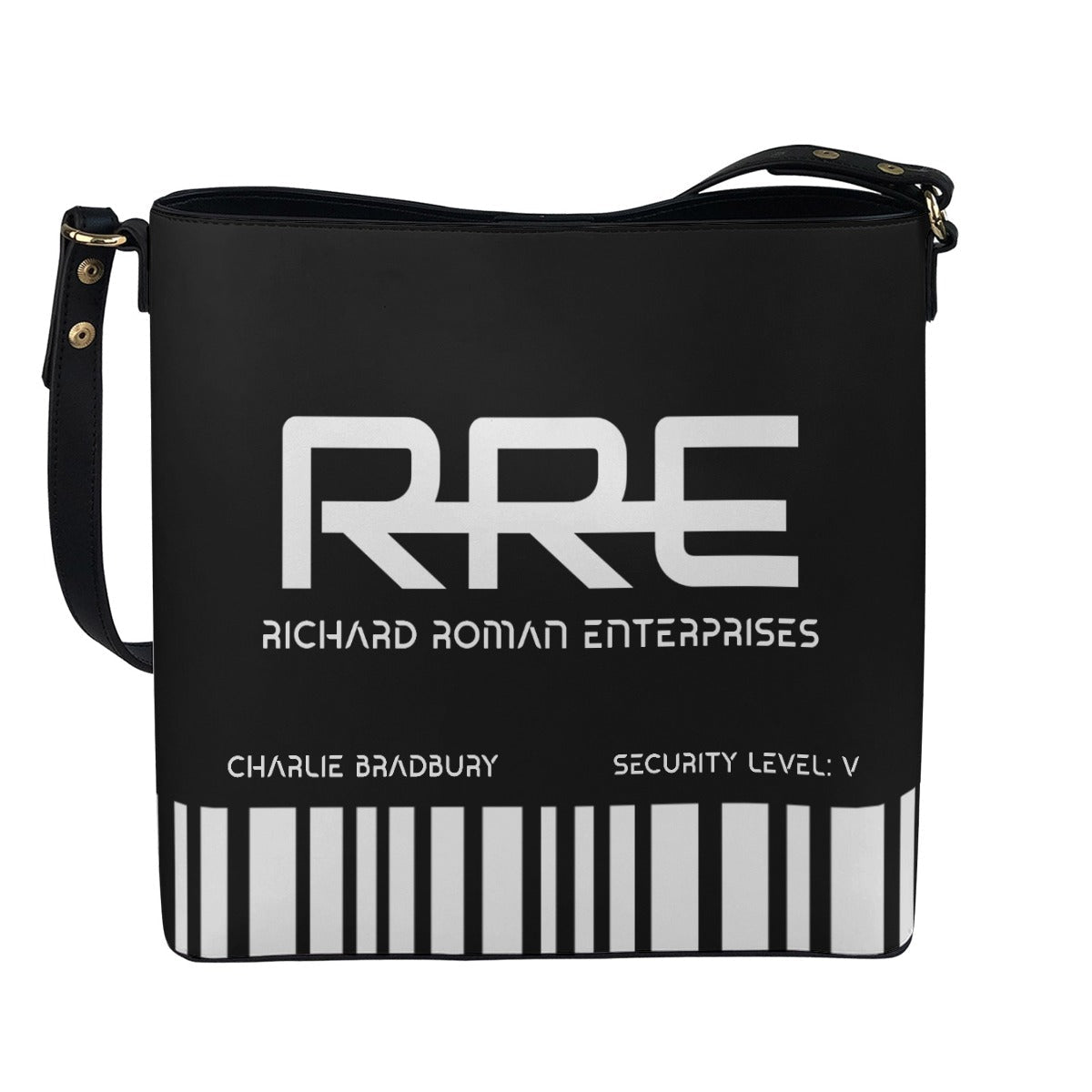 RRE - Black Cross Body Bucket Bag - Supernatural Inspired - Goblin Wood Exclusive - Goblin Wood
