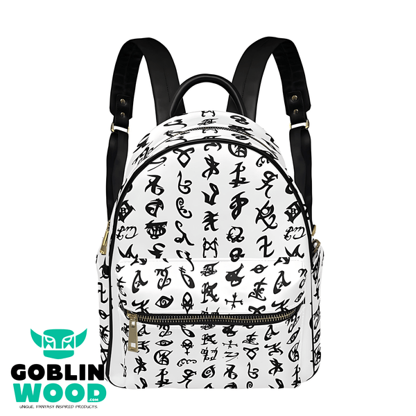 Rune (White) - Mini Backpack - Shadowhunters Inspired - Goblin Wood Exclusive - Goblin Wood